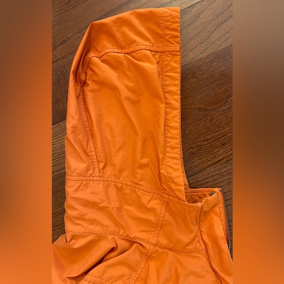Eileen Fisher Anorak Hooded Jacket Coat Sz XXS Tiger Orange Double Full Zip - Picture 10 of 10